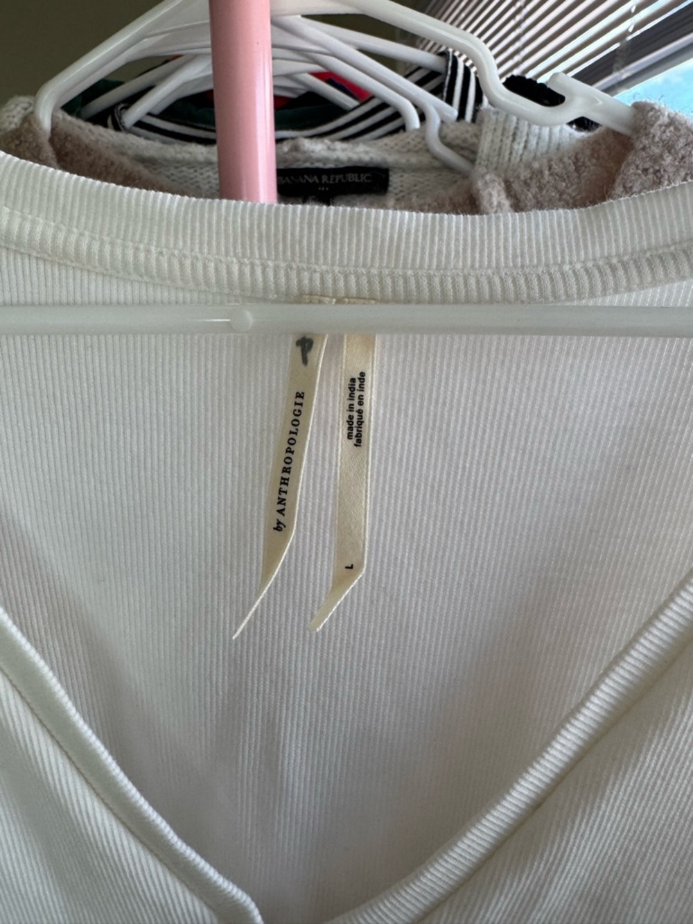 Anthropologie V-Neck Puff Sleeve Eyelet Top - Picture 2 of 7
